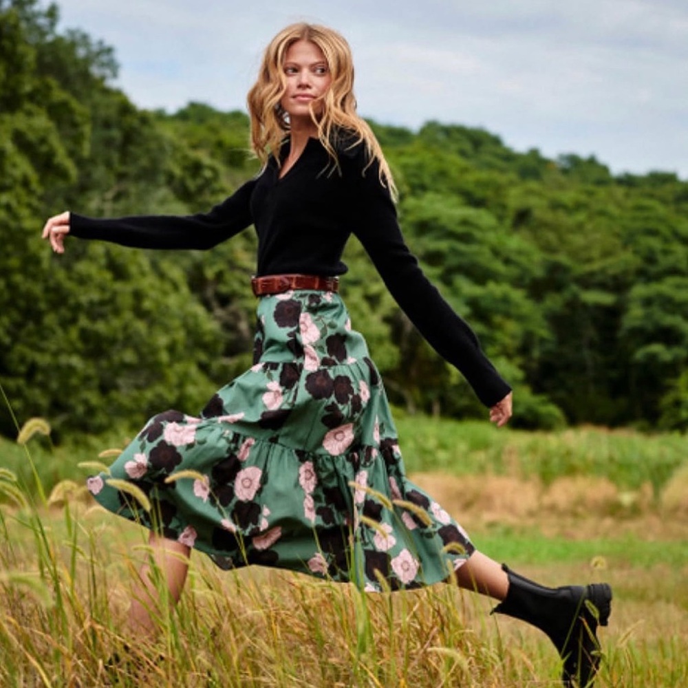 The Westside Tiered Skirt in Desert Bloom